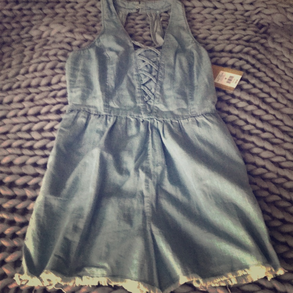 Soft denim romper